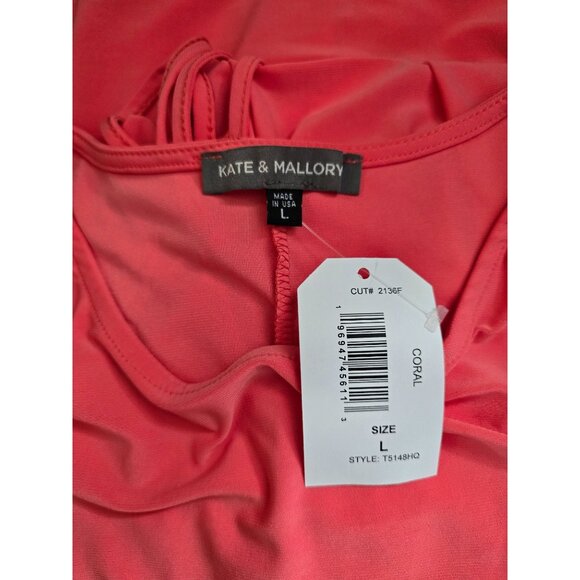 Sleeveless Coral Maxi Dress Tie Back laganlook fairycore beach nautical - Picture 6 of 8